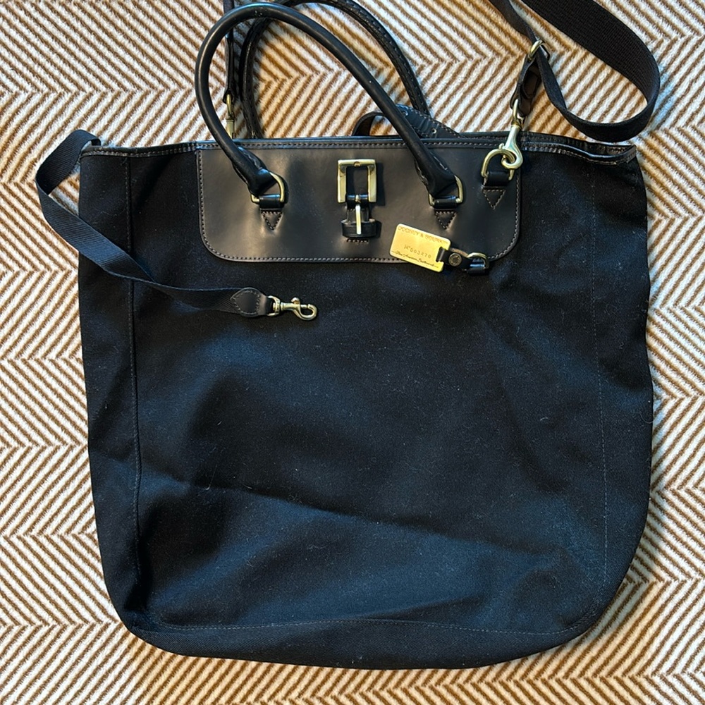 Vintage black canvas Dooney & Bourke tote